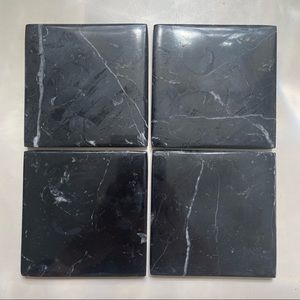 Black marble coasters